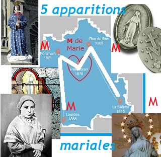 APPARITIONS EN FRANCE AU IXX SIECLE