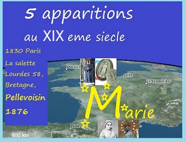 APPARITIONS EN FRANCE AU IXX SIECLE
